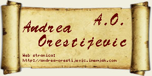 Andrea Orestijević vizit kartica
